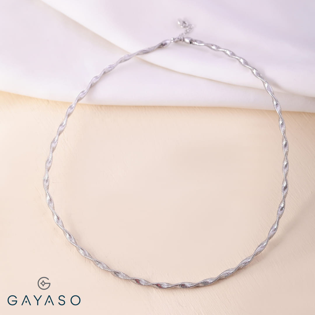 925 Silver Diamond Style Necklace For Women
