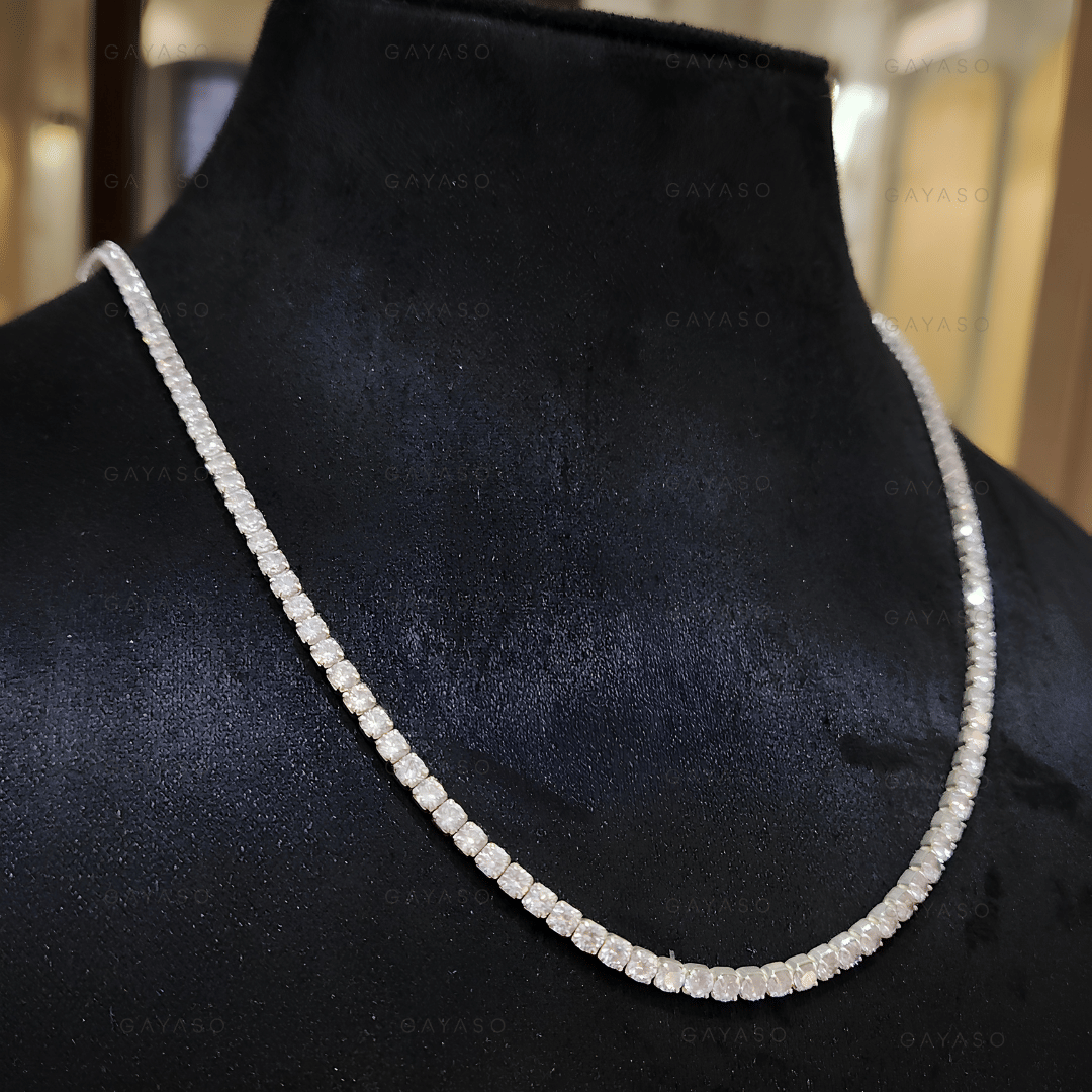 Aaa+ Cubic Zirconia 925 Silver Wedding Necklace